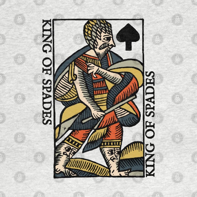 Original Standard Character of Playing Card King of Spades by KewaleeTee